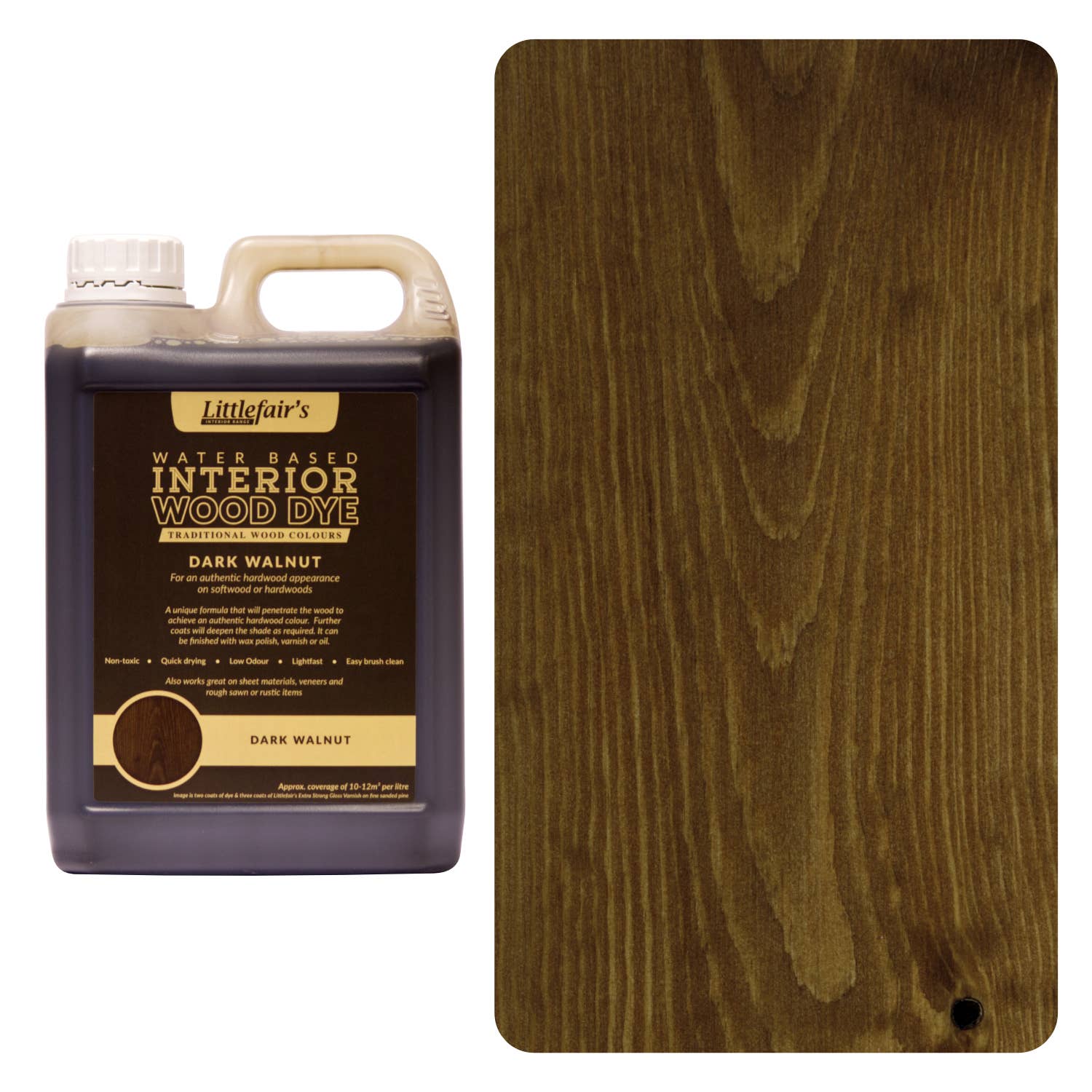 Littlefairs Wood Finishing Products Ltd – wholesale Furniture wax/paint – Wood Stain Water-based - Dark Walnut3