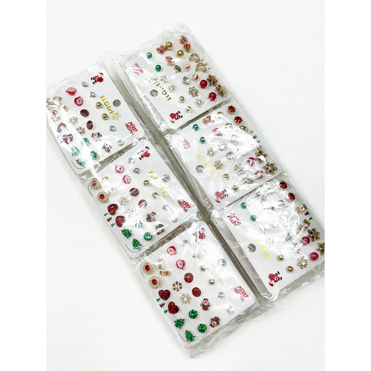 MIX COLOR Christmas Design Assorted Post Earrings for wholesale on Faire5