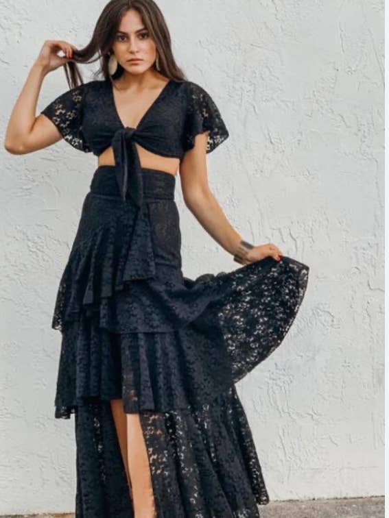 HAVANA SET Lace - Set formale in due pezzi per la vendita all'ingrosso da parte di Genavieve The Label