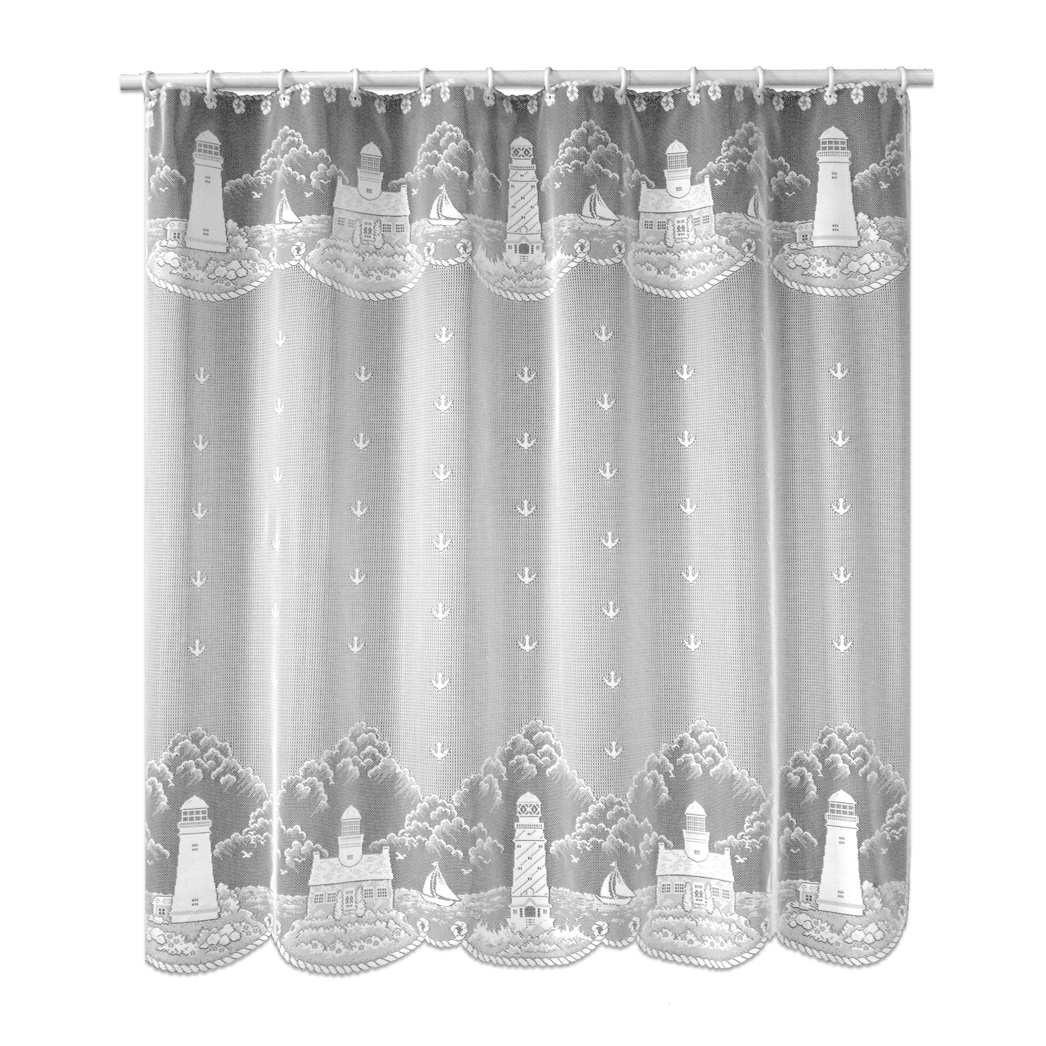 Heritage Lace - Wholesale Shower Curtain - Lighthouse 72x72 White Lace Shower Curtain1
