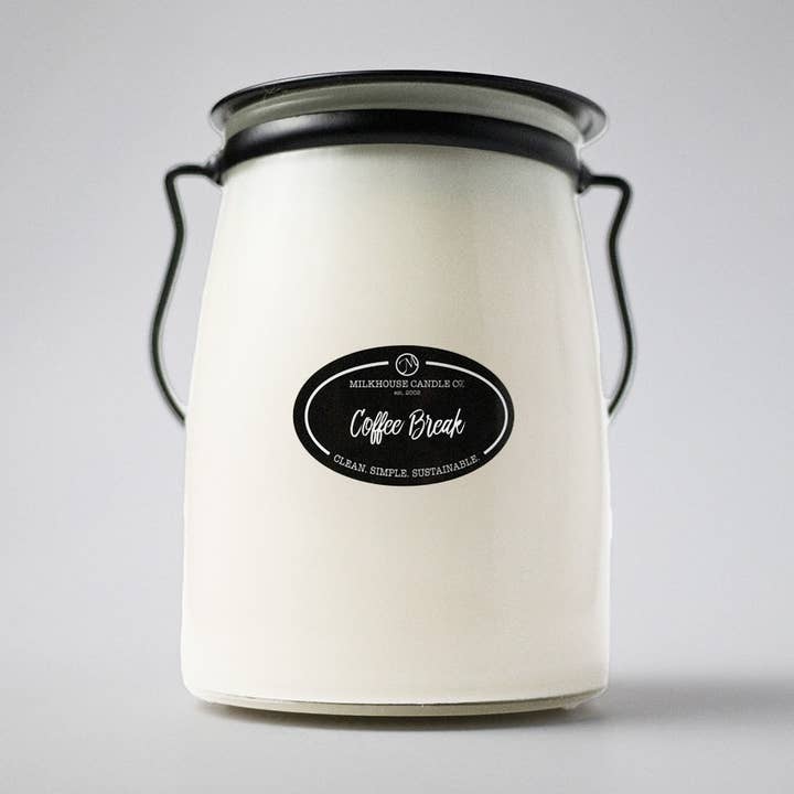 Bougie en pot à beurre de 22 oz : Pause-café pour la vente par Milkhouse Candle Company
