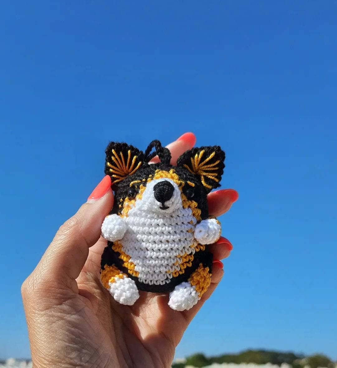 TOMOPOD LLC - Wholesale Car Decorative Charm - Unisex - Crochet Corgi Dog Car Mirror Hanging, Bag Charm, Dog Lovers9