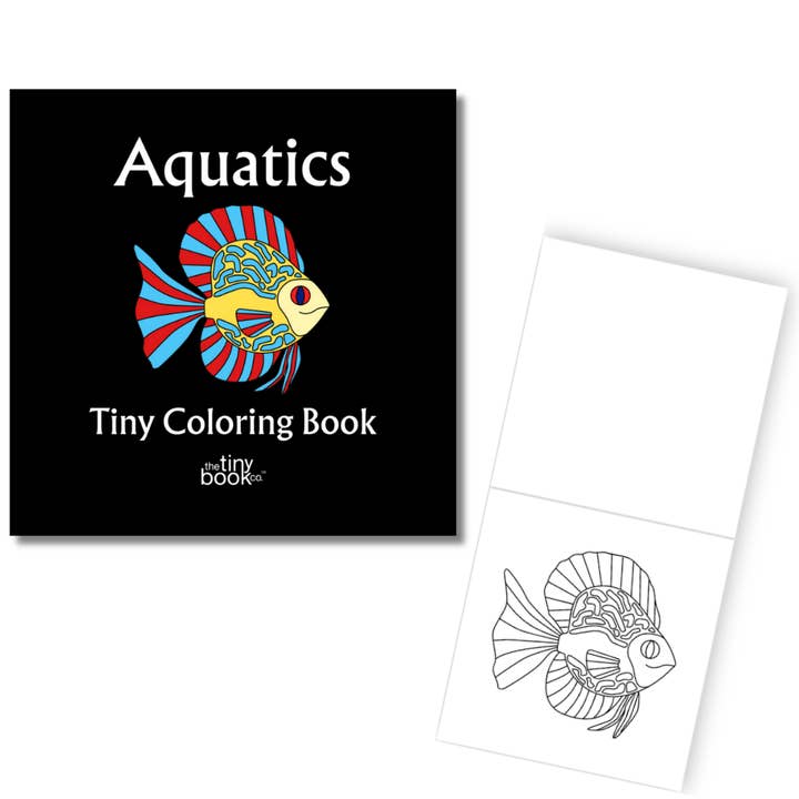 Petit livre de coloriage Aquatics pour la vente par The Tiny Book Co. ™