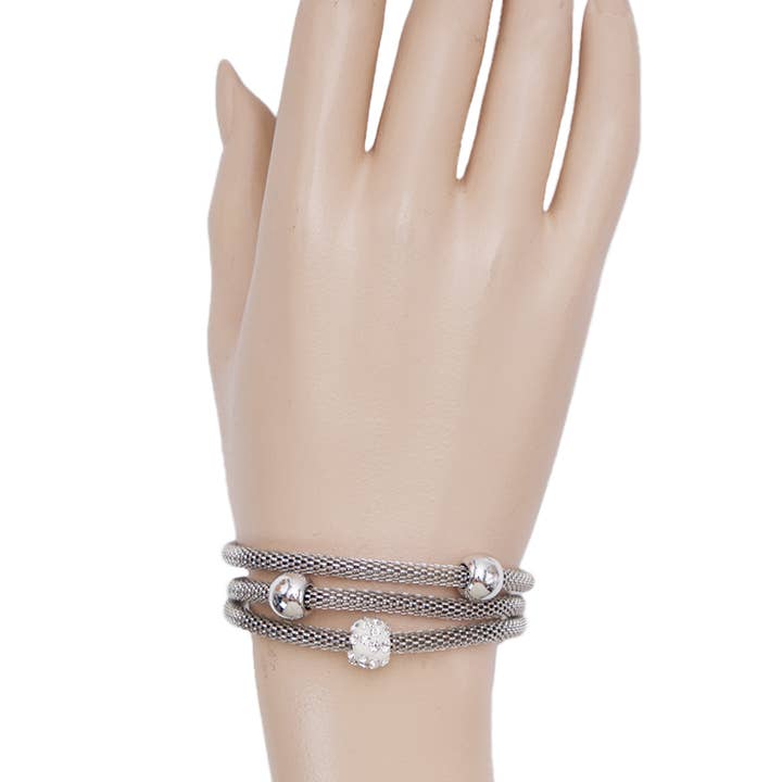 Cap Zone - Vente Bracelets maillon et chaîne - Bracelet à chaîne en alliage métallique à brins multicouches3