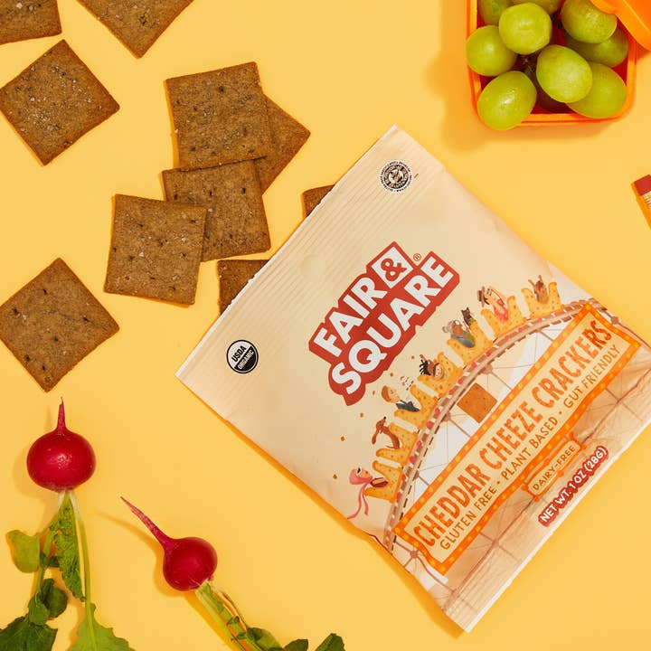 Fair & Square - Wholesale Crackers - Cheddar Cheeze Crackers | 1oz Snack Pack