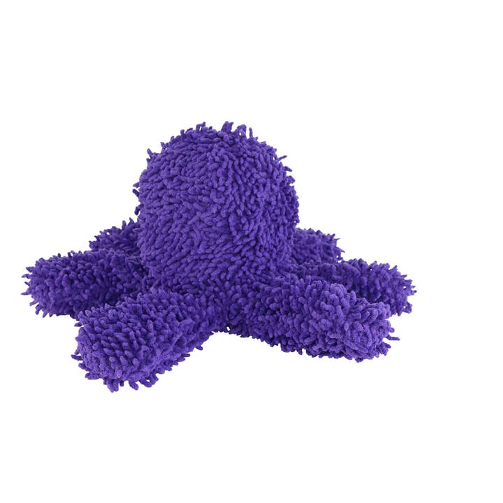 Tuffy Dog Toys - VIP Products - Wholesale Pet Squeaky Toy - Dog - Mighty Microfiber Ball Med Octopus Purple, Squeaky Dog Toy