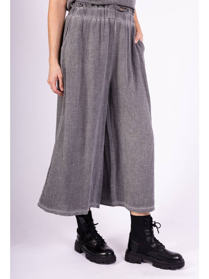 Shyloh - Wholesale Pants - Women's - Mid-length wide pants in cotton linen 2065119