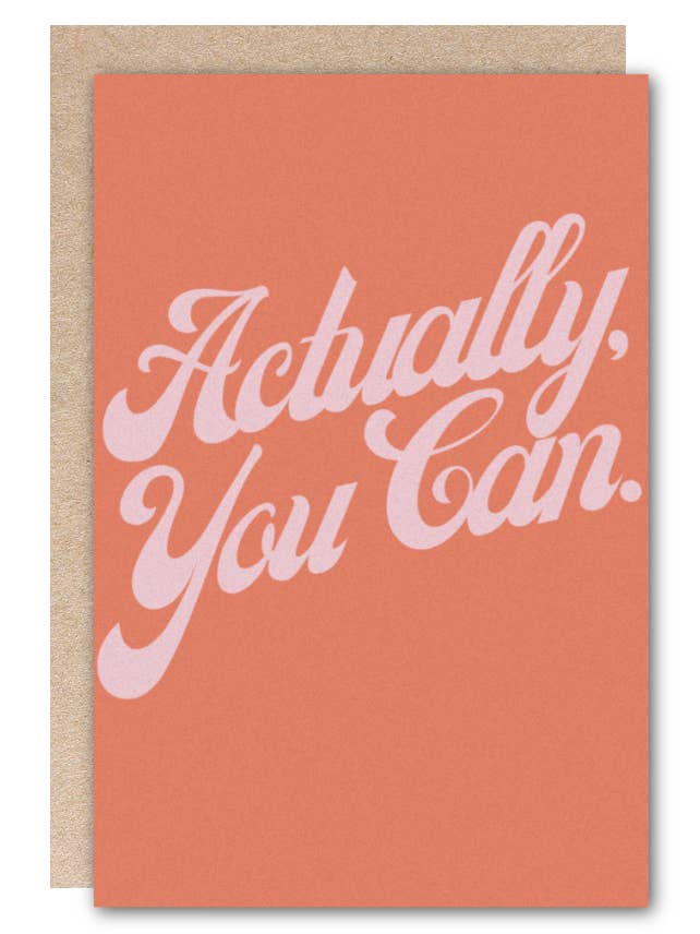 Thinking of You Card-Actually, You Can-Artist Designed for wholesale by Kindred Paper Co.