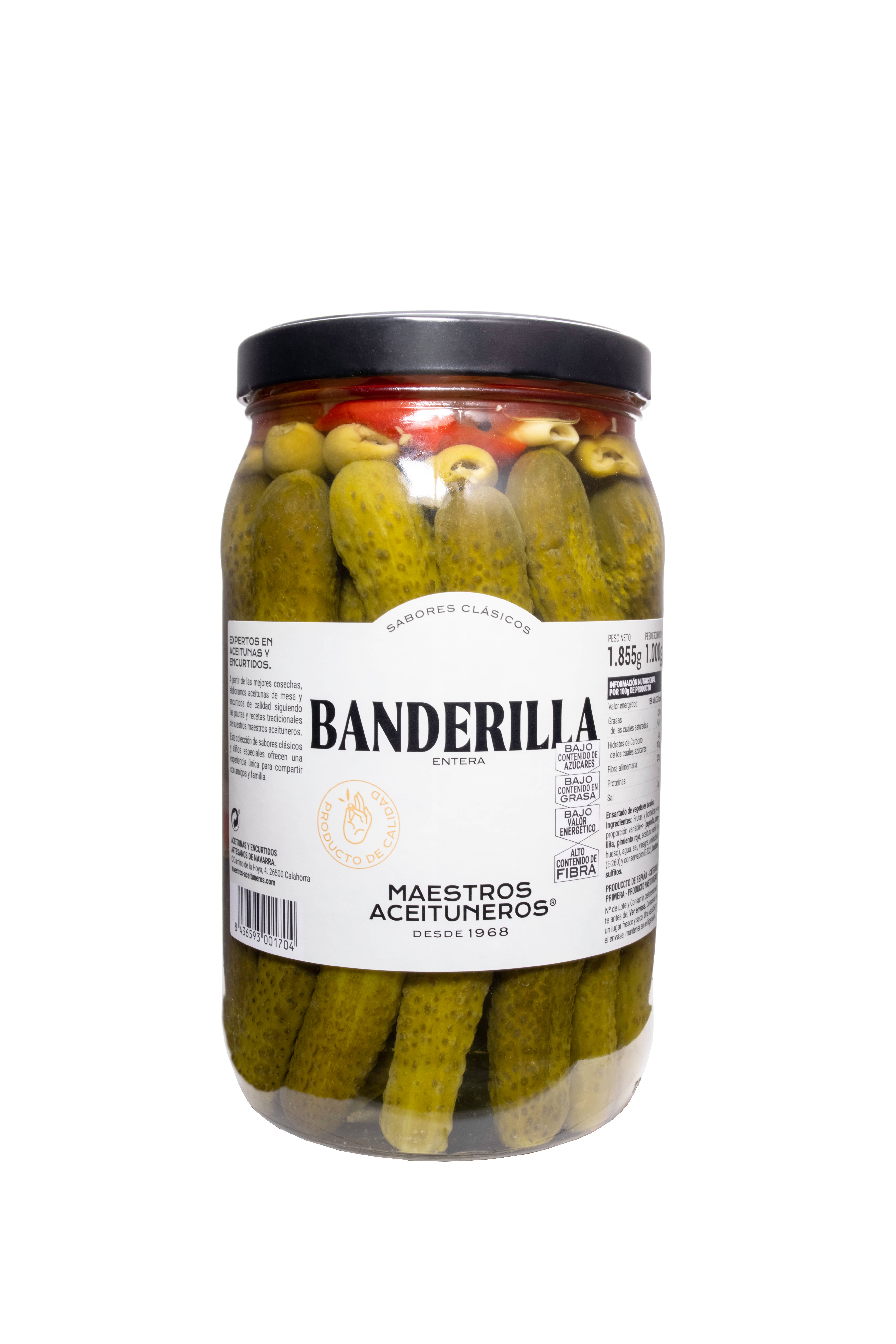 MAESTROS ACEITUNEROS - Wholesale Pickled Vegetables - Banderilla Entera Dulce0