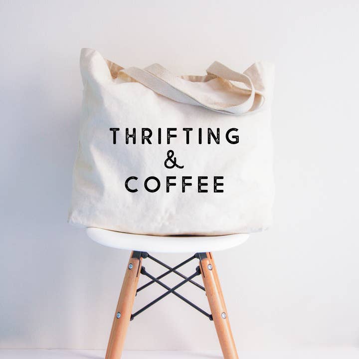 Love You a Latte Shop - Wholesale Tote Bag - Women's - Thrifting & Coffee Tote Bag 2 SIZES