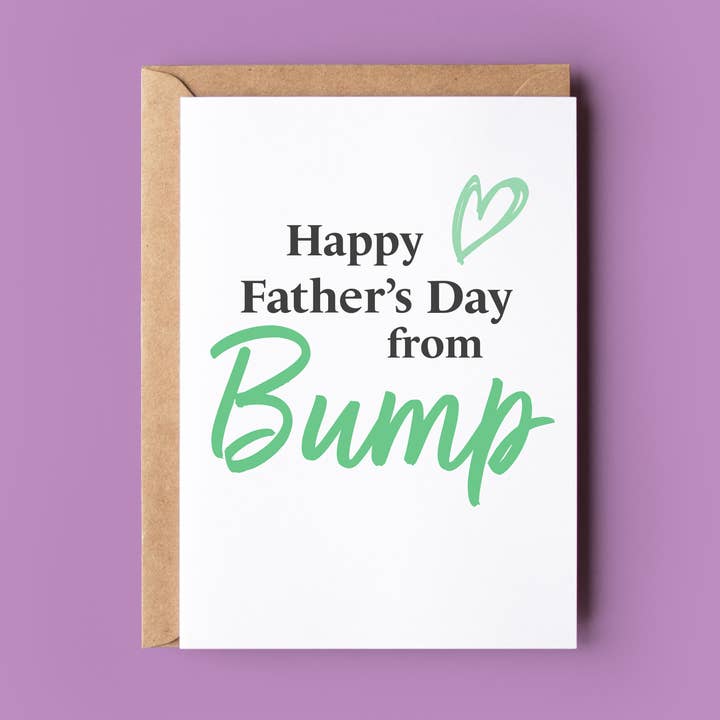 De Bump Acabamento em Linho Branco - Cartão do Dia do Pai por atacado de Wonky Cards