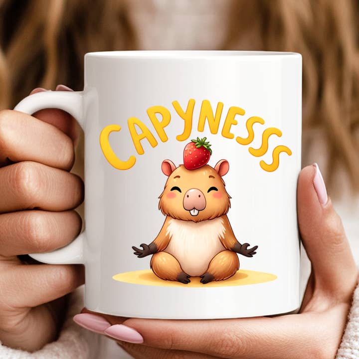 Tasse Amusante Capyness pour la vente par Hello Gorgeous Mugs
