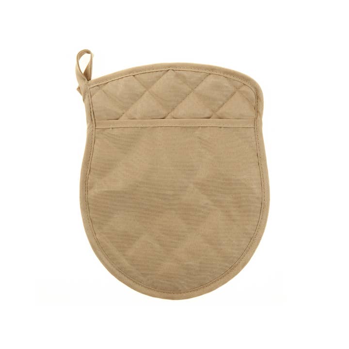 Quilted Pot Holder With Pocket Taupe for wholesale on Faire