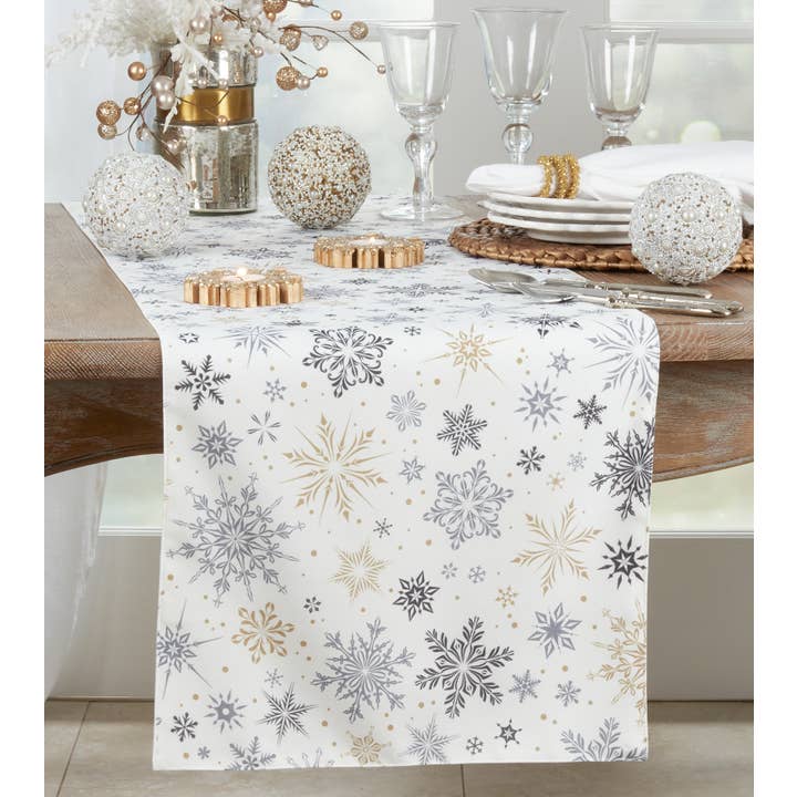 White Snowflake Runner for wholesale on Faire