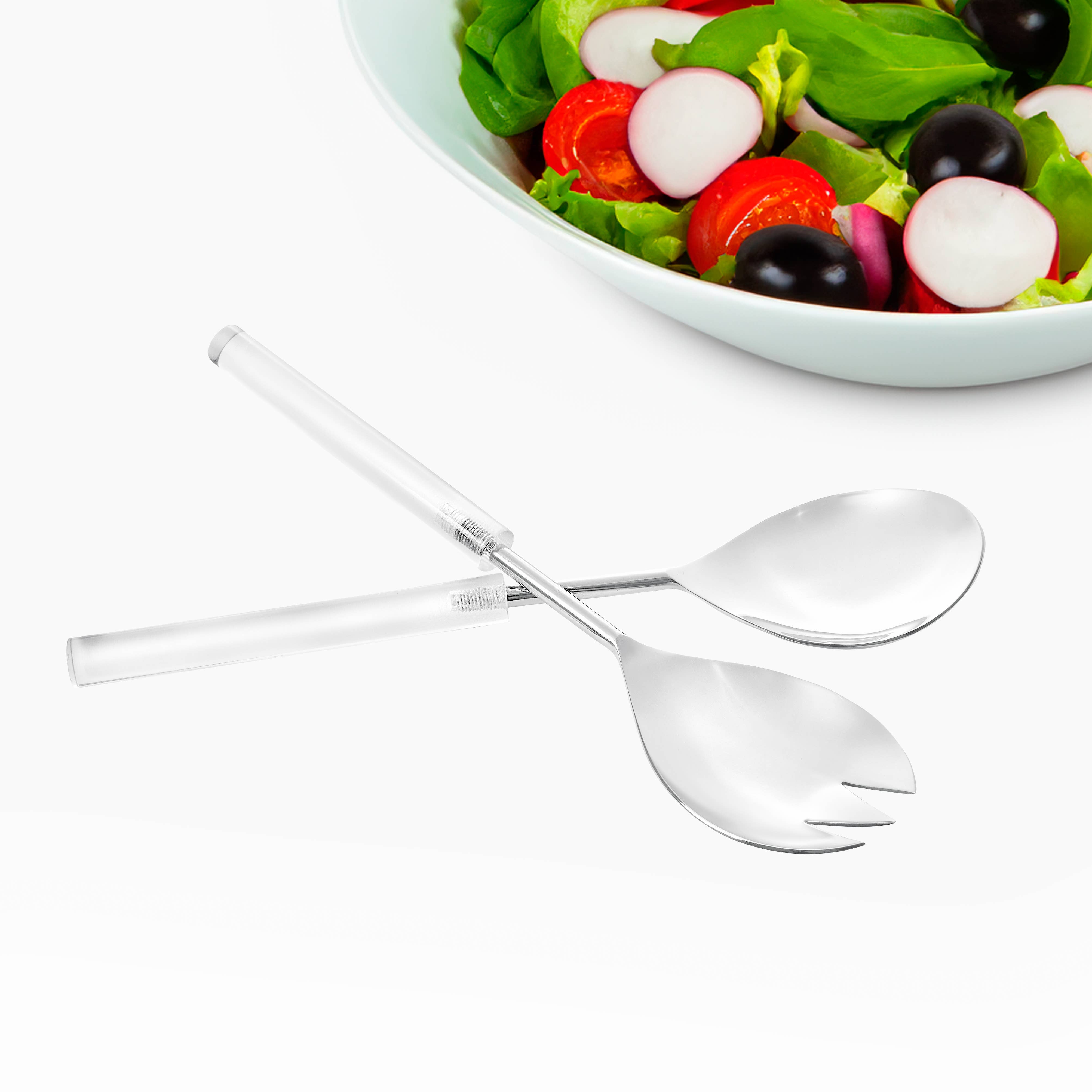 VIVIENCE – wholesale Serving utensil – Cake/Salad Server Set with Marble Handle10