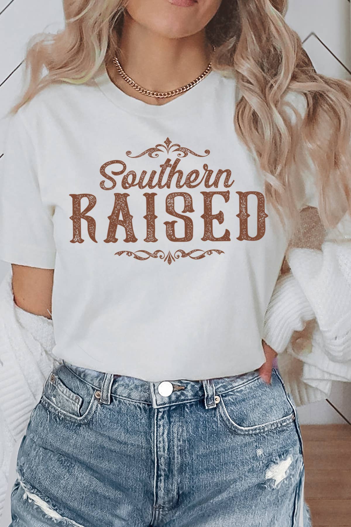 BouTeeQue Closet - Wholesale Screen Printed T-Shirt - Women's - BT1957 t Southern Raised1