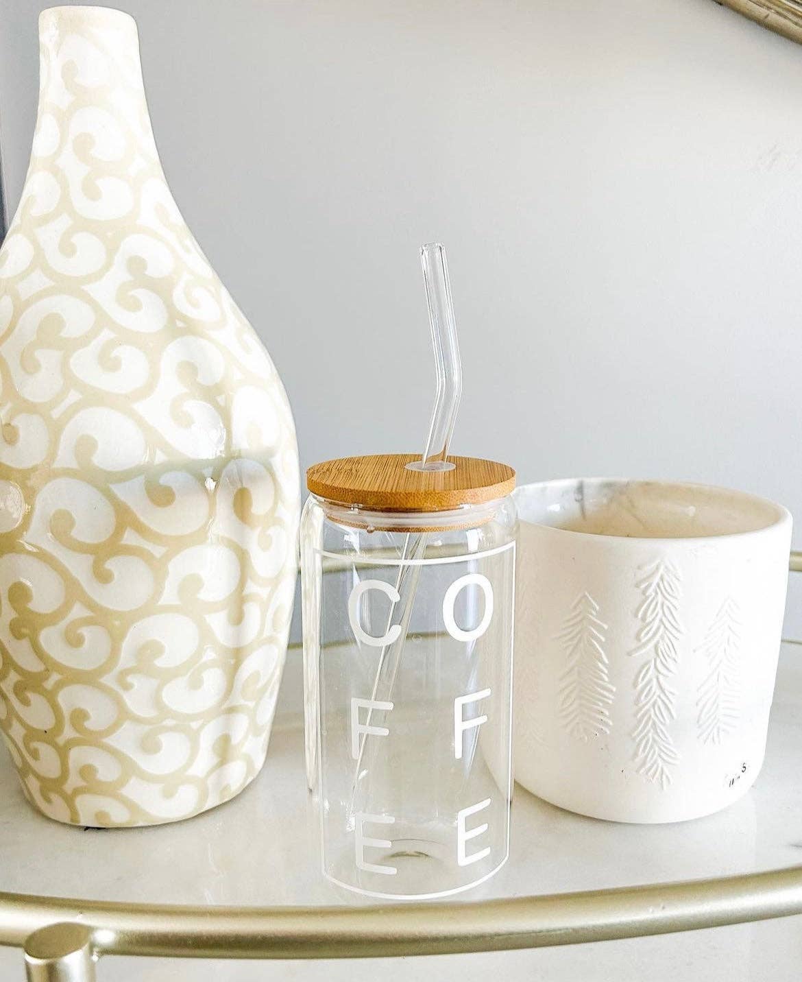 Wren and Rose - Wholesale Drinking Glass/Cup - "COFFEE" Can Glass1