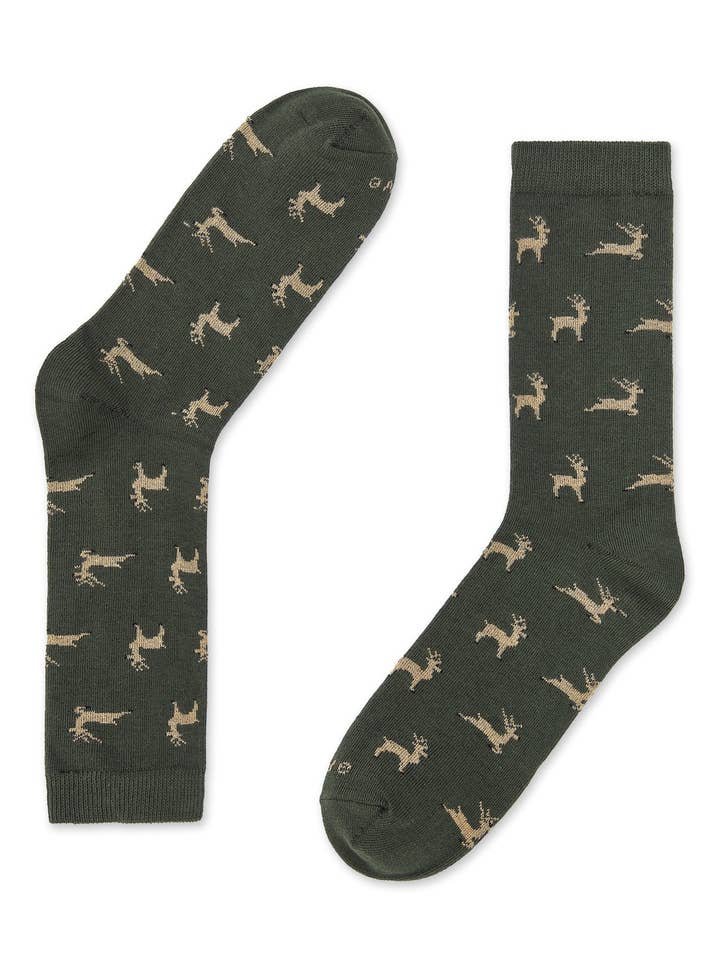 Naïve - Wholesale Socks - Unisex - GREEN DEER HUNTS0