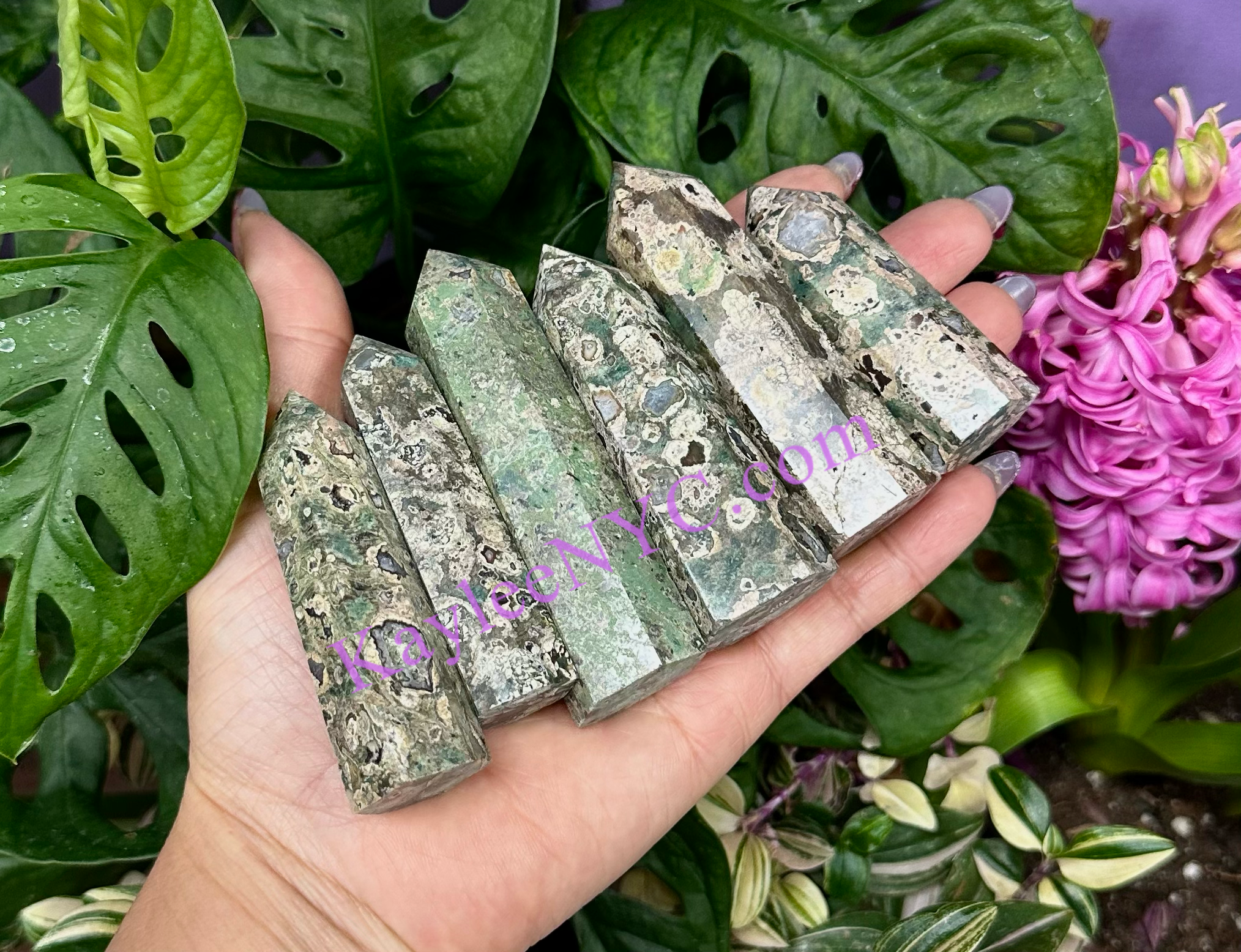 KayleeNYC - Wholesale Spiritual Stone/Crystal - 1 lb Natural Rainforest Jasper aka Rhyolite Obelisk Tower3