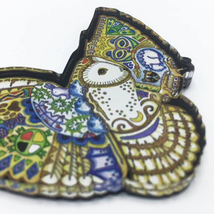 EarthArt International – wholesale Magnet – Barn Owl Magnets, Keychains and Pins