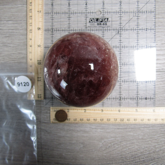Keystone Crystals - Wholesale Spiritual Stone/Crystal - Strawberry Quartz Sphere Large Display Size9