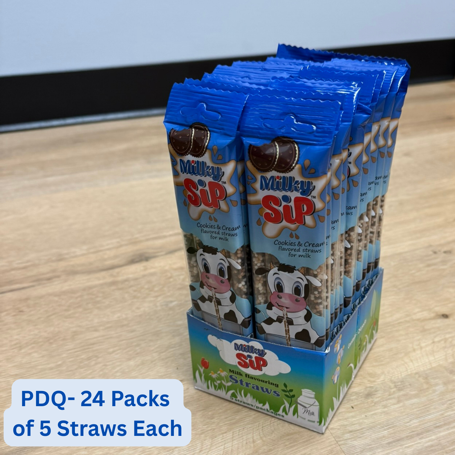 Zimply Foods - Wholesale Drinking Straw - 5 Pack Cookies and Cream Flavor Milk Flavoring Straws9