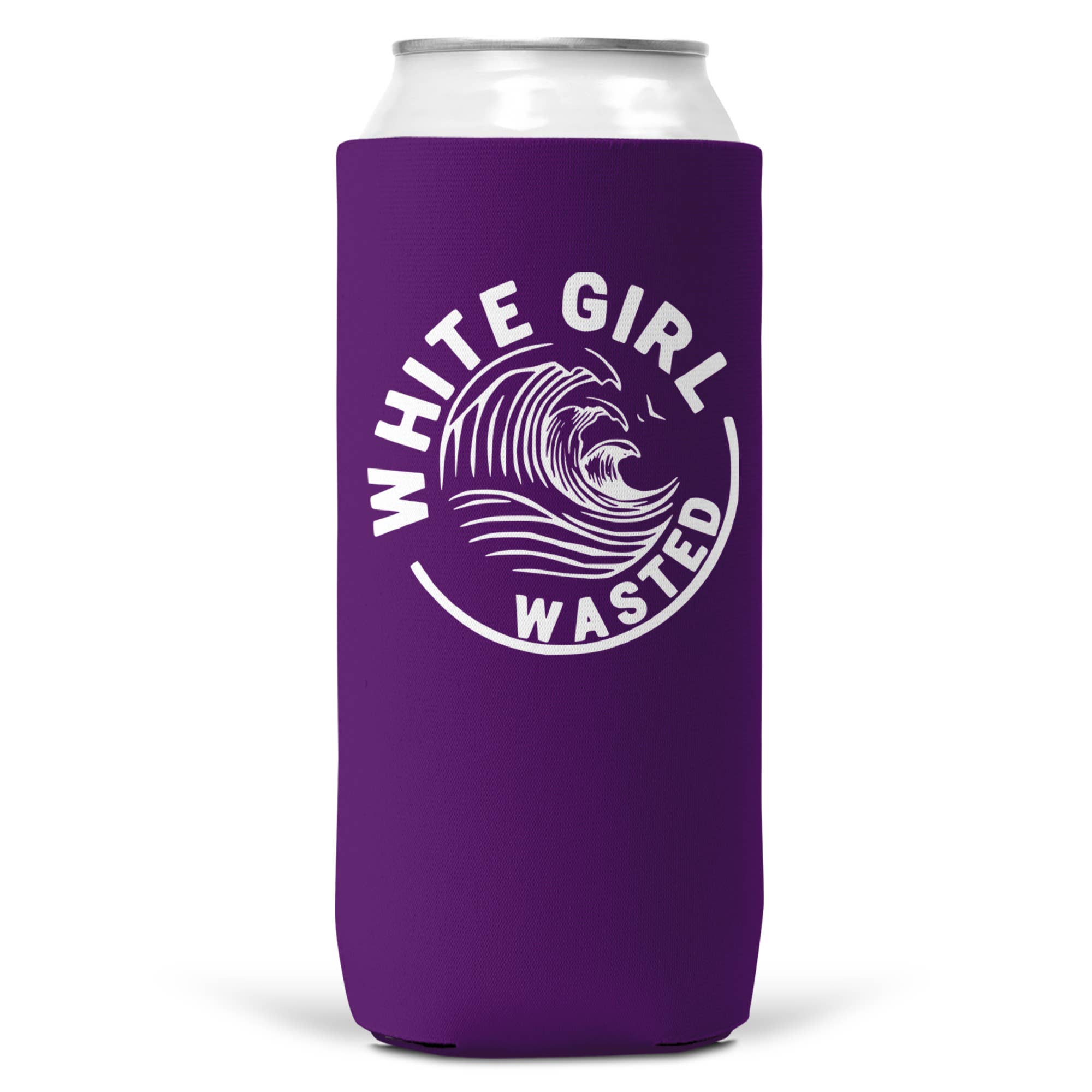 Wi-Wear – Engroshandel Drikkedunke – Hvid pige spildt SLIM CAN Coozie/Cooler 12oz Koozie4