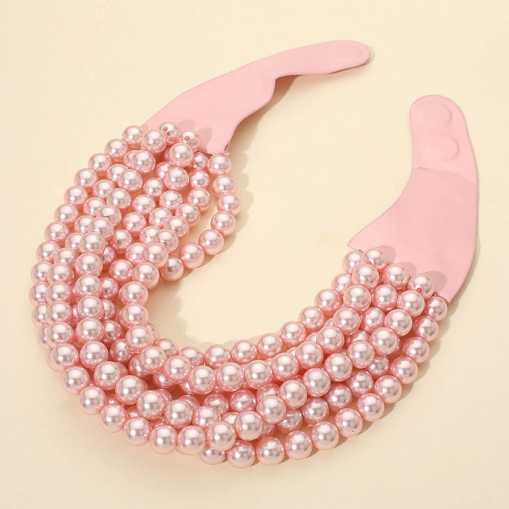 Sensibling Corp. - Wholesale Beaded/Pearl Necklace -  Multi Layered Pearl Beaded Collar Magnetic Necklace4