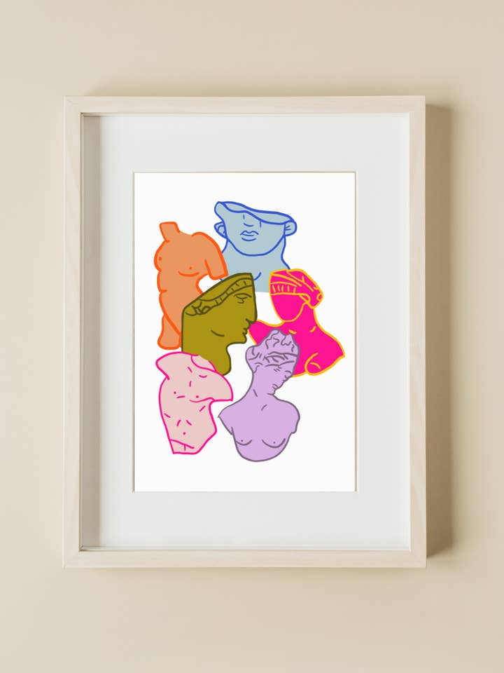 Busts Print for wholesale by Hannah Via Art