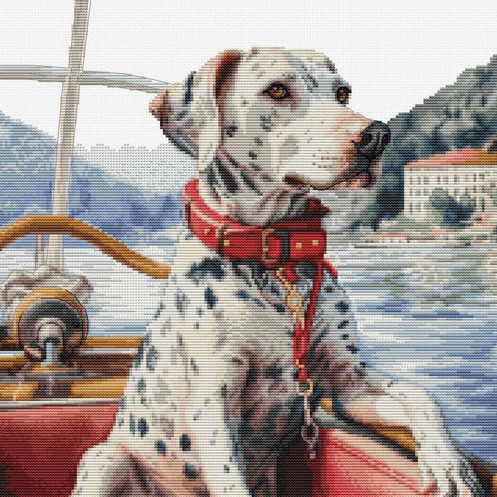 Kit Punto Croce Luca-S - Il Dalmata sul Lago di Como, BU5039 per la vendita all'ingrosso da parte di Luca-S