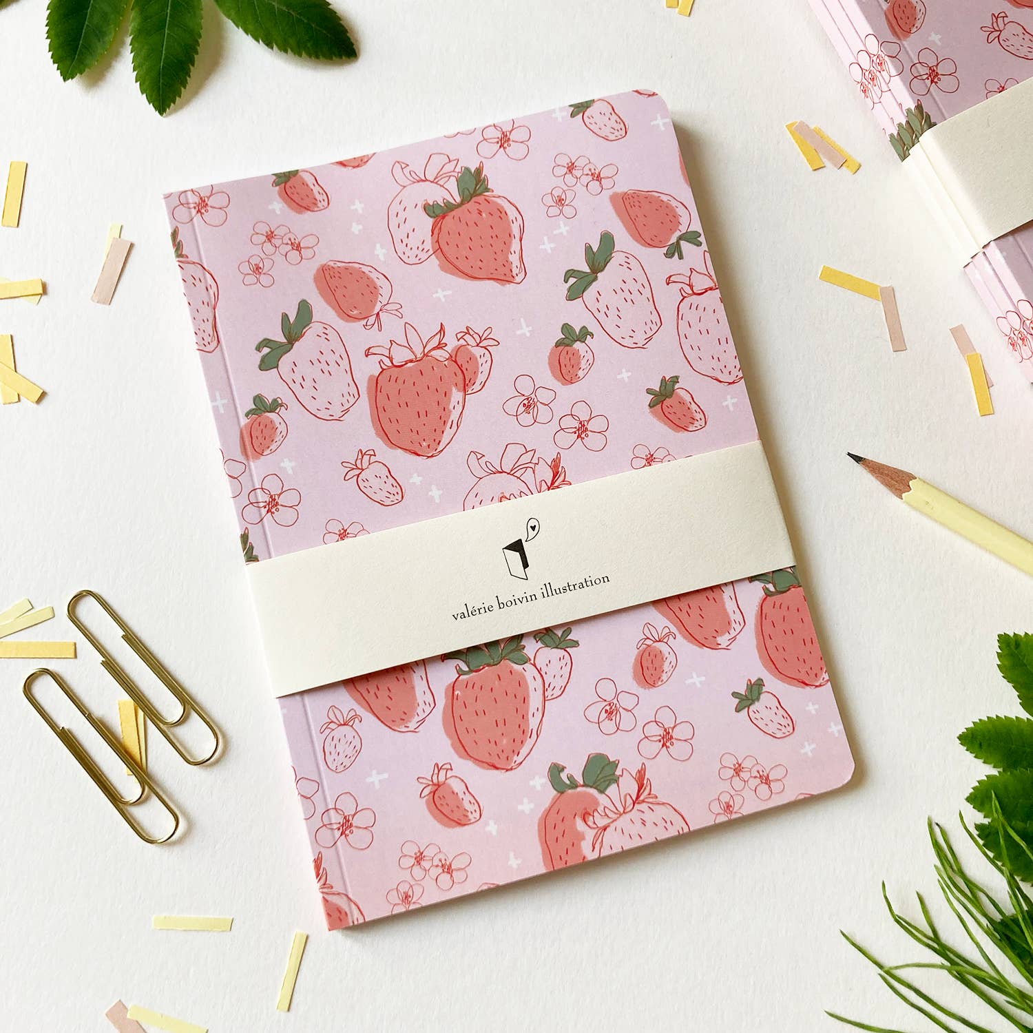 Valérie Boivin illustration - Wholesale Notebook - STRAWBERRY NOTEBOOK 2
