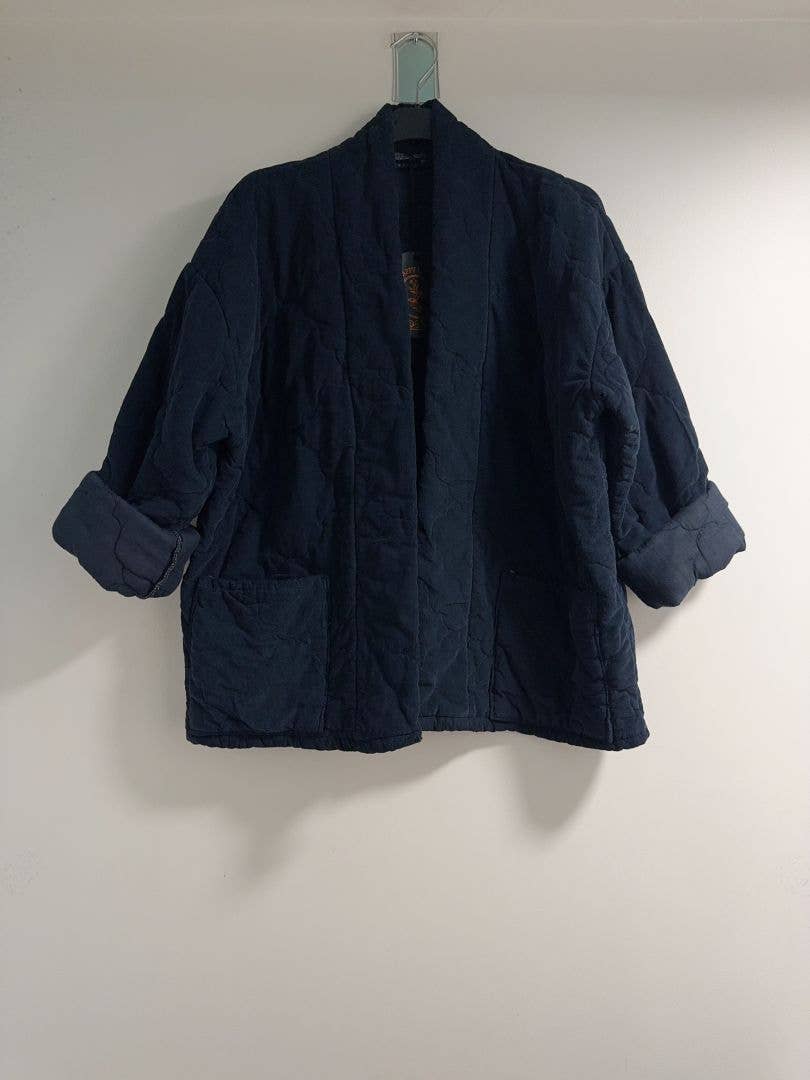 Happy look - Wholesale Jas - Dames - Korte doorgestikte corduroy jas zonder sluiting of kraag5