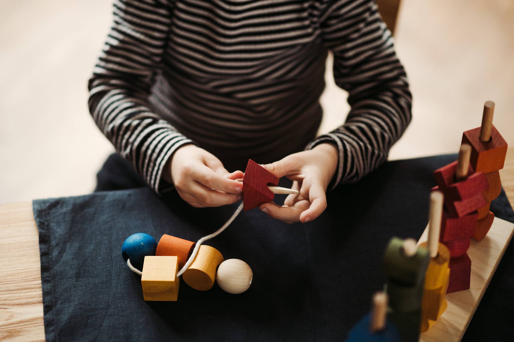 Wooden Story Sp. z o.o. - Wholesale Wood Toy - Kids - Wooden needle - for threading blocks13