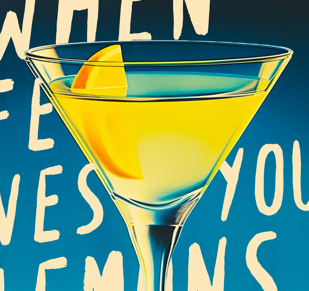 offensivedelightful - Wholesale Everyday Greeting Card - LEMON COCKTAILS life wisdom greeting cards2