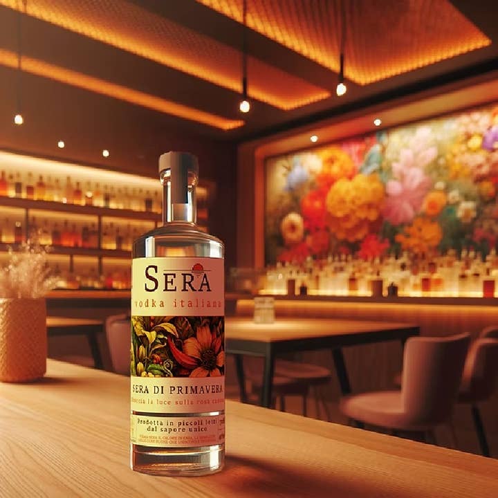 Vodka Sera Primavera Pesca e Rosa Canina - 70cl per la vendita all'ingrosso da parte di Café 124 srl