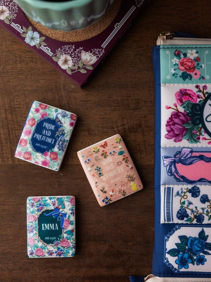 Book Magnet Set, Jane Austen for wholesale by Steel Mill and Co.