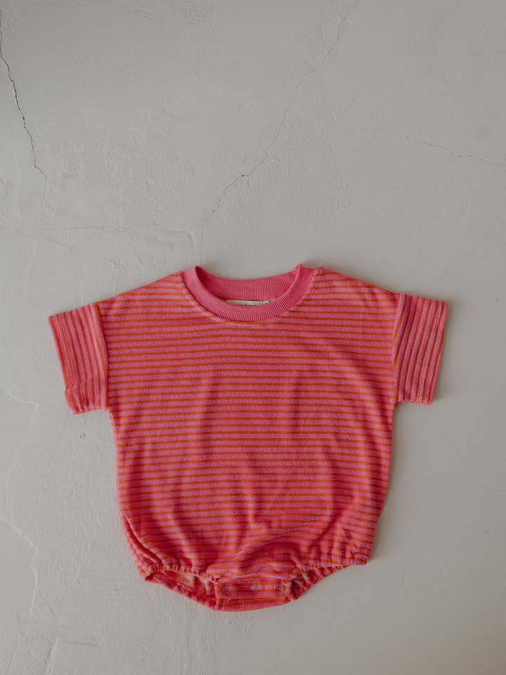 Forever French Baby - Wholesale Bodysuit (Non-Footed) - Baby - Terry T-Shirt Romper | Strawberry