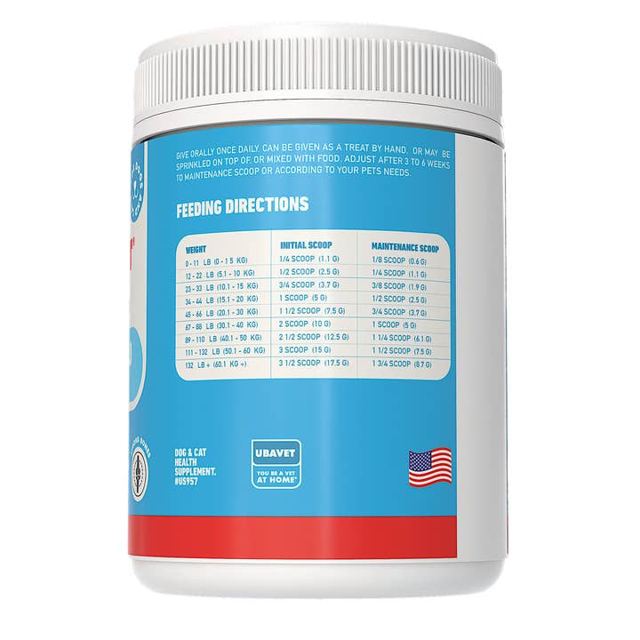 Jojo Modern Pets - Wholesale Pet supplement – Cat/dog - UBAVET Joint Gold Support Powder for Dogs & Cats (8.8 oz)1