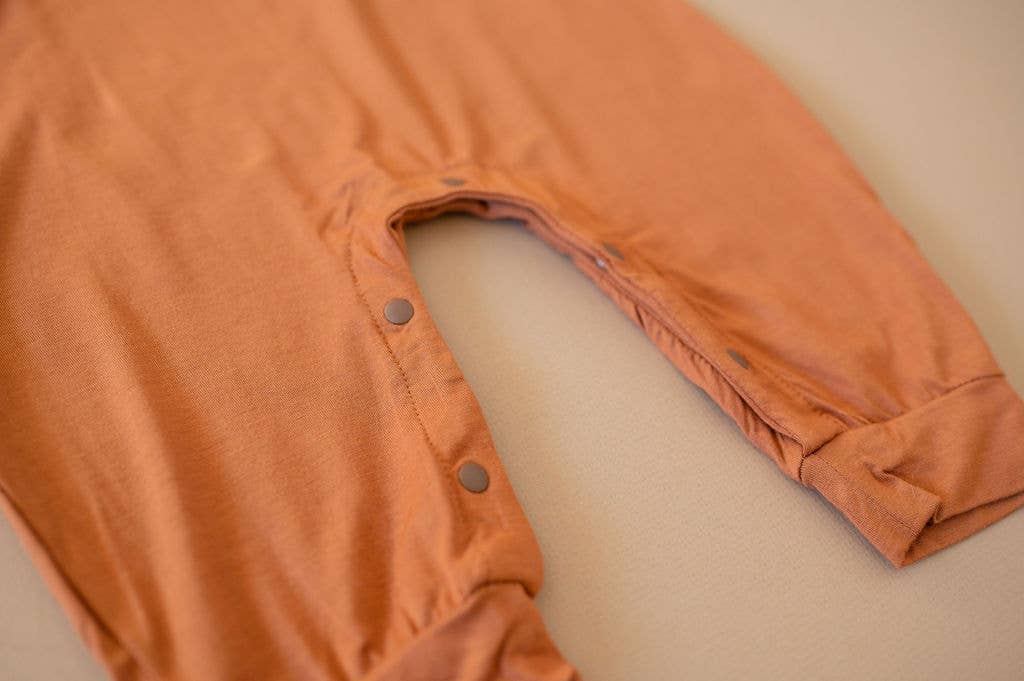 Momper Romper - Wholesale Jumpsuit - Baby - Terra Burnt Orange Baby Mini Momper2