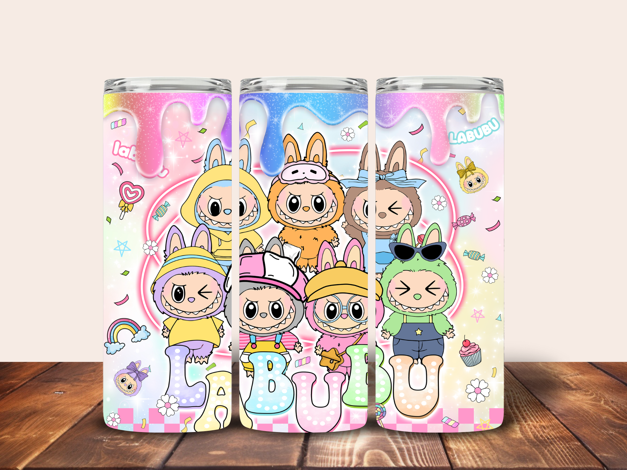 The Detailed Diva - Wholesale Insulated Mug/Tumbler - Labubu Sublimated Tumblers–Cute & Collectible Character Cups5