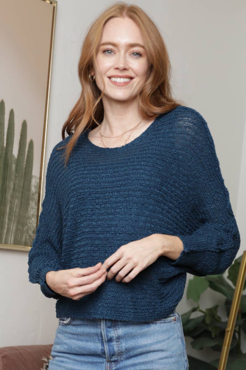 ANGIE - Wholesale Knit Sweater - Women's - XHQ18-ASIS OPEN KNIT LIGHT WEIGHT PULLOVER SWEATER9