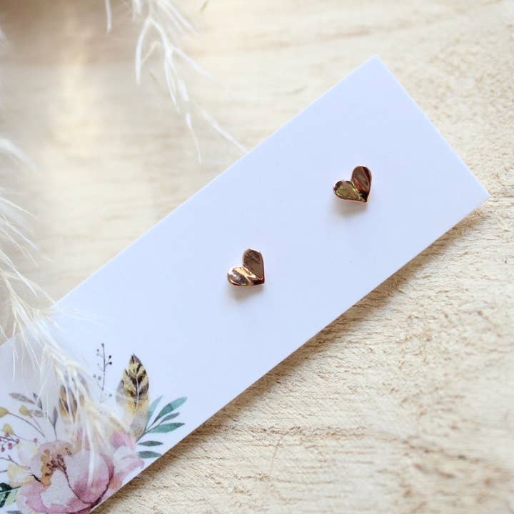 Sweet Three Designs - Wholesale Stud/Post Earrings - Tiny Heart Studs2