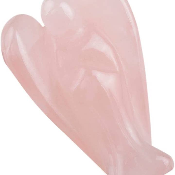 El'Cobre – Engroshandel Spirituelle sten og krystaller – Rosenkvarts Krystal Skytsengel 2"