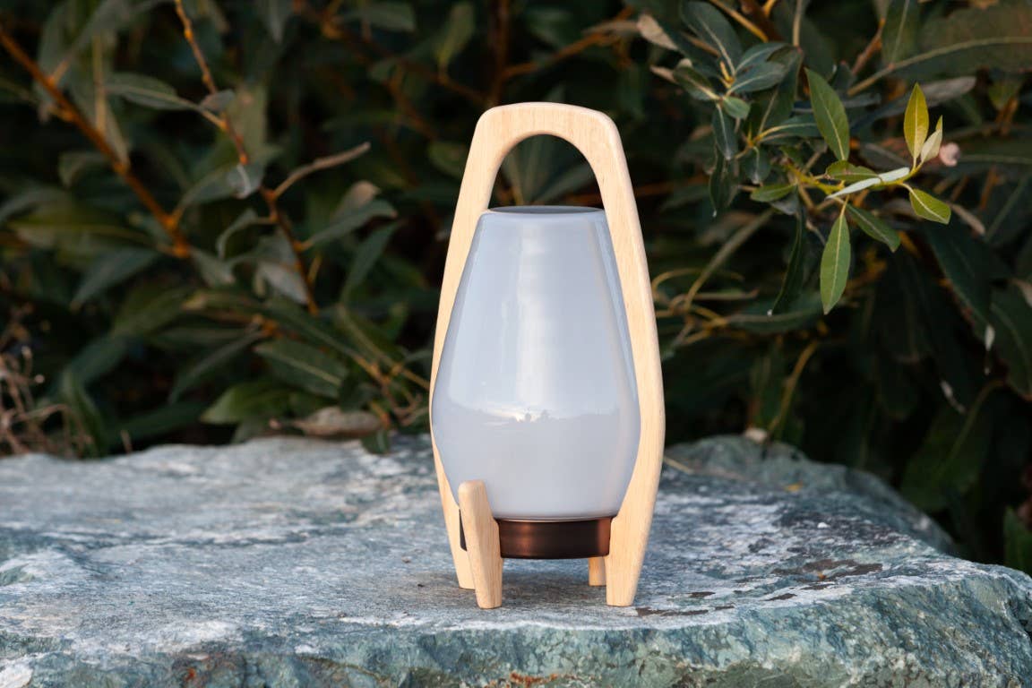 Allsop Home & Garden - Wholesale Lantern - Portable Wood & Glass LED Drifter Lantern - 12.25" Bronze12