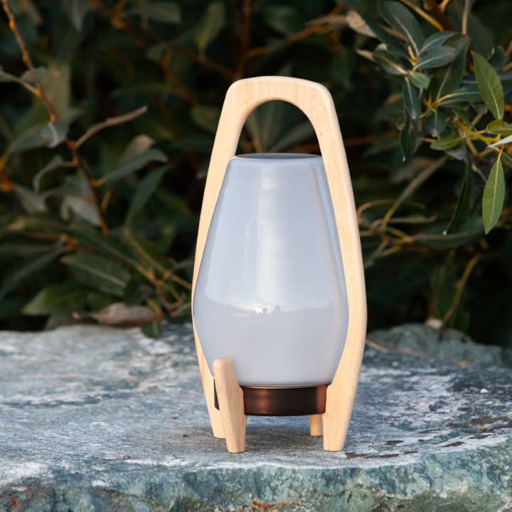 Allsop Home & Garden - Wholesale Lantern - Portable Wood & Glass LED Drifter Lantern - 12.25" Bronze12