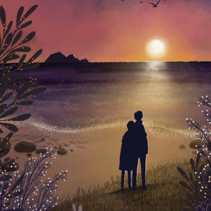 Studio Eleven Papers - Vendita all'ingrosso Biglietti per San Valentino - San Valentino coppia tramonto