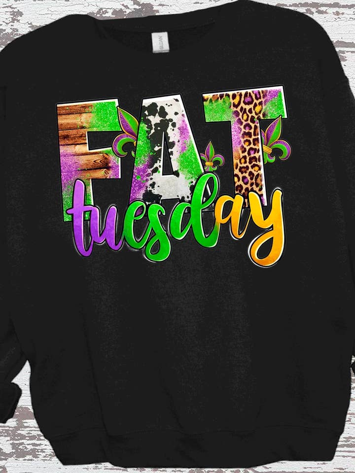 New Orleans Mardi Gras Tee Funny Fat Tuesday Parade Sweater for wholesale by A Blessed Texas Mess Boutique