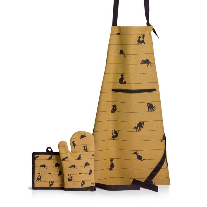 Maison Vivaraise & La Cerise sur le Gâteau - Wholesale Apron - Dubout Apron Partition Cannelle 72 X 851