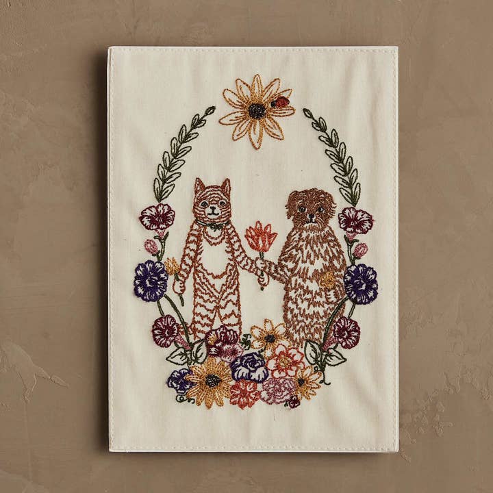 Cat and Dog Friends Garland Card for wholesale by Coral & Tusk