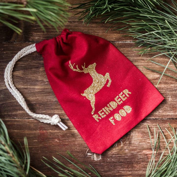 Re-Usable Magical Reindeer Food Cotton Bag / Christmas for wholesale by Drop Scone Designs